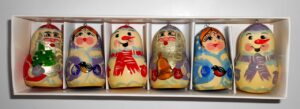 Christmas décor Santa-Snowman-Snowmaiden II 6-set   Babushka Matryoshka nesting Doll  Babooshki Babushkas BOX SET
