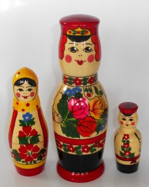 Semenov Village Boy 3-set Babushka Babushka Matryoshka nesting Doll Babooshki Babushkas Classic Village Traditional