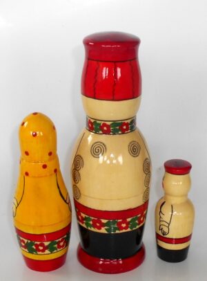 Semenov Village Boy 3-set nesting Doll Babooshki s Classic Village Traditional