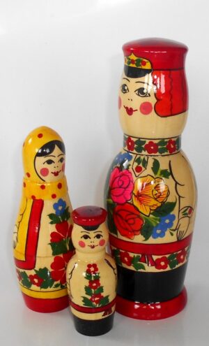 Semenov Village Boy 3-set nesting Doll Babooshki s Classic Village Traditional