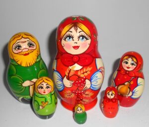 Nolinsk Milley village family 6-set Babushka Matryoshka nesting Doll Babooshki Babushkas Classic Village Traditional