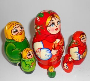 Nolinsk Milley village family 6-set nesting Doll Babooshki s Classic Village Traditional