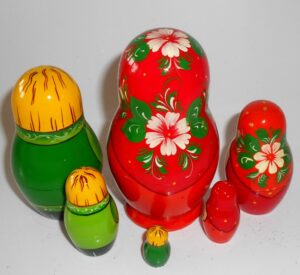 Nolinsk Milley village family 6-set nesting Doll Babooshki s Classic Village Traditional
