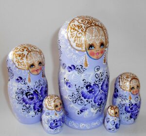 Nata in purple lace dress medium nesting Doll Babooshki s