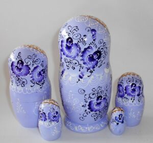 Nata in purple lace dress medium nesting Doll Babooshki s