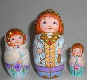 Fairy tale royal family exclusive nesting Doll Babooshki s