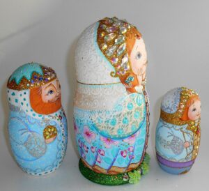 Fairy tale royal family exclusive nesting Doll Babooshki s
