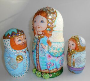 Fairy tale royal family exclusive nesting Doll Babooshki s