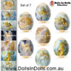 7 set Fairy Angle Blue Nymphs  Egg Shrinking Wraps