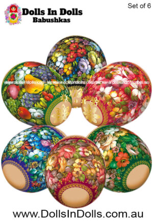 6 set Traditions Flower Motives   , Easter Egg Shrinking Wraps