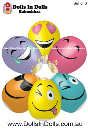 6 set  smiles  Easter Egg Shrinking Wraps