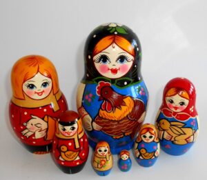 Nolinsk Farmers kids 7-set Babushka Matryoshka nesting Doll