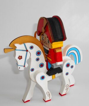 Nutcracker on a Horse nesting Doll Babooshki s