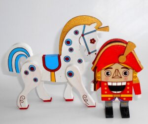 Nutcracker on a Horse nesting Doll Babooshki s