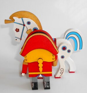 Nutcracker on a Horse nesting Doll Babooshki s
