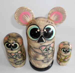 Funny Koala with ears 5-set huge nesting Doll Babooshki s