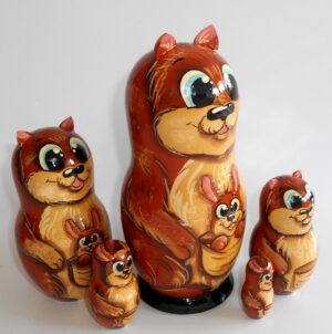 Funny Kangaroo 5-set huge nesting Doll Babooshki s