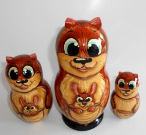 Funny Kangaroo 5-set huge nesting Doll Babooshki s