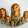 GIANT Angels as flower girls grey/blue scarf 10-set huge nesting Doll Babooshki s