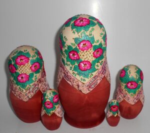 Bride in pink outfit II nesting Doll Babooshki s