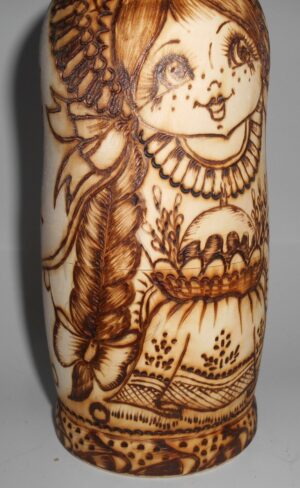 Village girls with Easter pies and eggs III nesting Doll Babooshki s