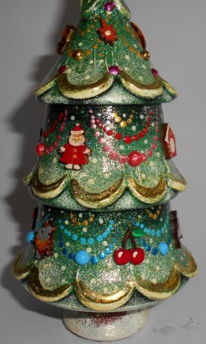 Xmas Tree with 3D toys XLarge 5-set nesting Doll Babooshki s