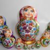 Kira red scarf 10-set large nesting Doll Babooshki s