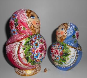 Kira pink scarf 10-set nesting Doll Babooshki s