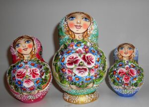 Kira aqua scarf 10-set nesting Doll Babooshki s