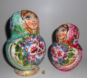 Kira aqua scarf 10-set nesting Doll Babooshki s