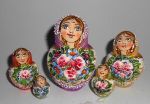 Kira aqua scarf 10-set nesting Doll Babooshki s