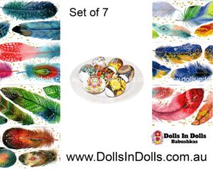 7 set Feathers of magic    , Easter Egg Shrinking Wraps
