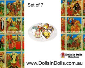7 set Golden Icons , Easter Egg Shrinking Wraps