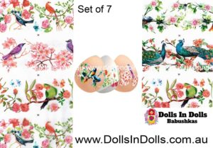 7 set Magical Birds  , Easter Egg Shrinking Wraps