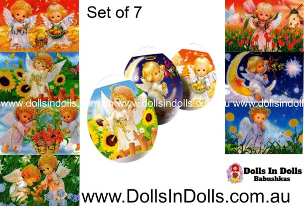 7 set Bright Angels  , Easter Egg Shrinking Wraps
