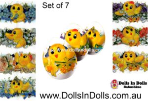 7 set Chick chooks golden   , Easter Egg Shrinking Wraps