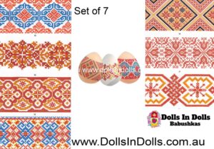 7 set Cross Stich  , Easter Egg Shrinking Wraps