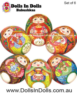 6 set  Matryoshkas Easter Egg Shrinking Wraps
