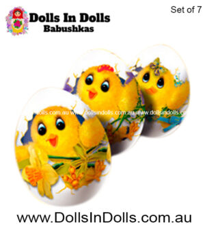 7 set Chick chooks golden   , Easter Egg Shrinking Wraps - 2