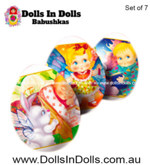 7 set Fairies with  Animals   , Easter Egg Shrinking Wraps - 2