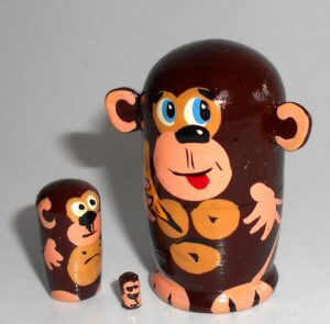 MINI Monkey brown mini 5-set TINY