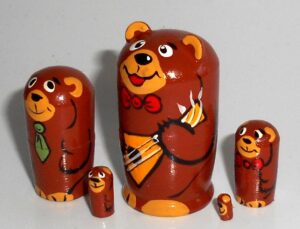 MINI Brown Bear with balalaika mini 5-set TINY