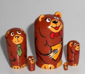 MINI Brown Bear with balalaika mini 5-set TINY