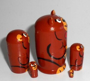 MINI Brown Bear with balalaika mini 5-set TINY