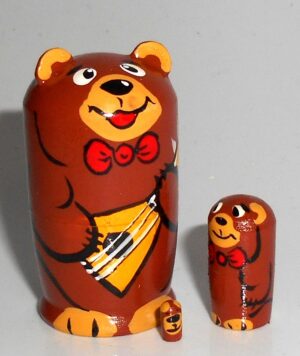 MINI Brown Bear with balalaika mini 5-set TINY