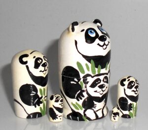 MINI Panda with little panda mini 5-set TINY