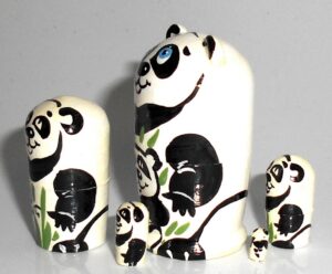 MINI Panda with little panda mini 5-set TINY