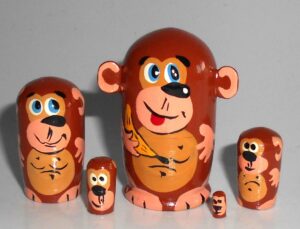 MINI Funny Monkey mini 5-set Babushka  TINY