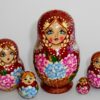 Vera in dark red dress small Babushka Matryoshka nesting Doll  Babooshki Babushkas