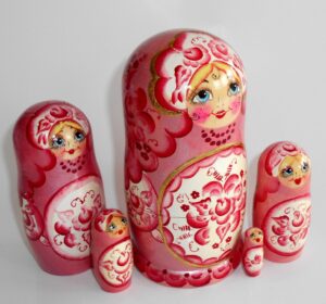 Anna in pink dress nesting Doll Babooshki s